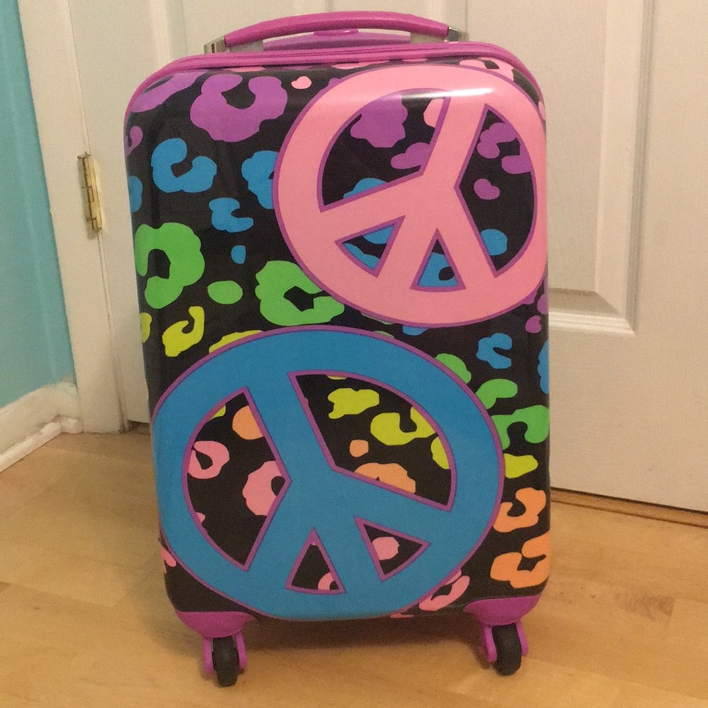 Justice hard shell suitcase